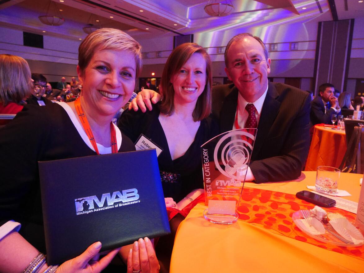 Cyndy Canty (Stateside), Rebecca Williams (The Environment Report), and Steve Schram (Director-General Manager)